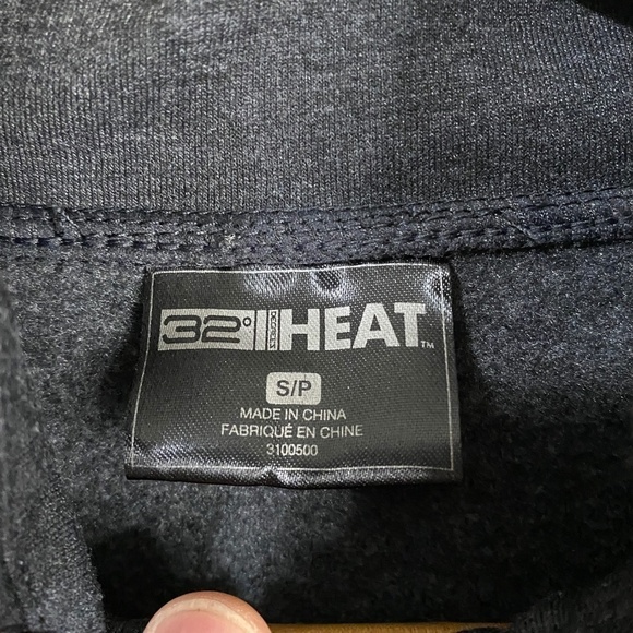 32 Degree Heat Fleece Lined Long Sleeve Mockneck Men's T-shirt Size Small - Picture 2 of 9